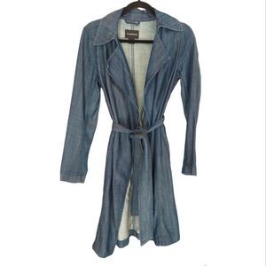 Club Monaco Blue Jean Trench Coat